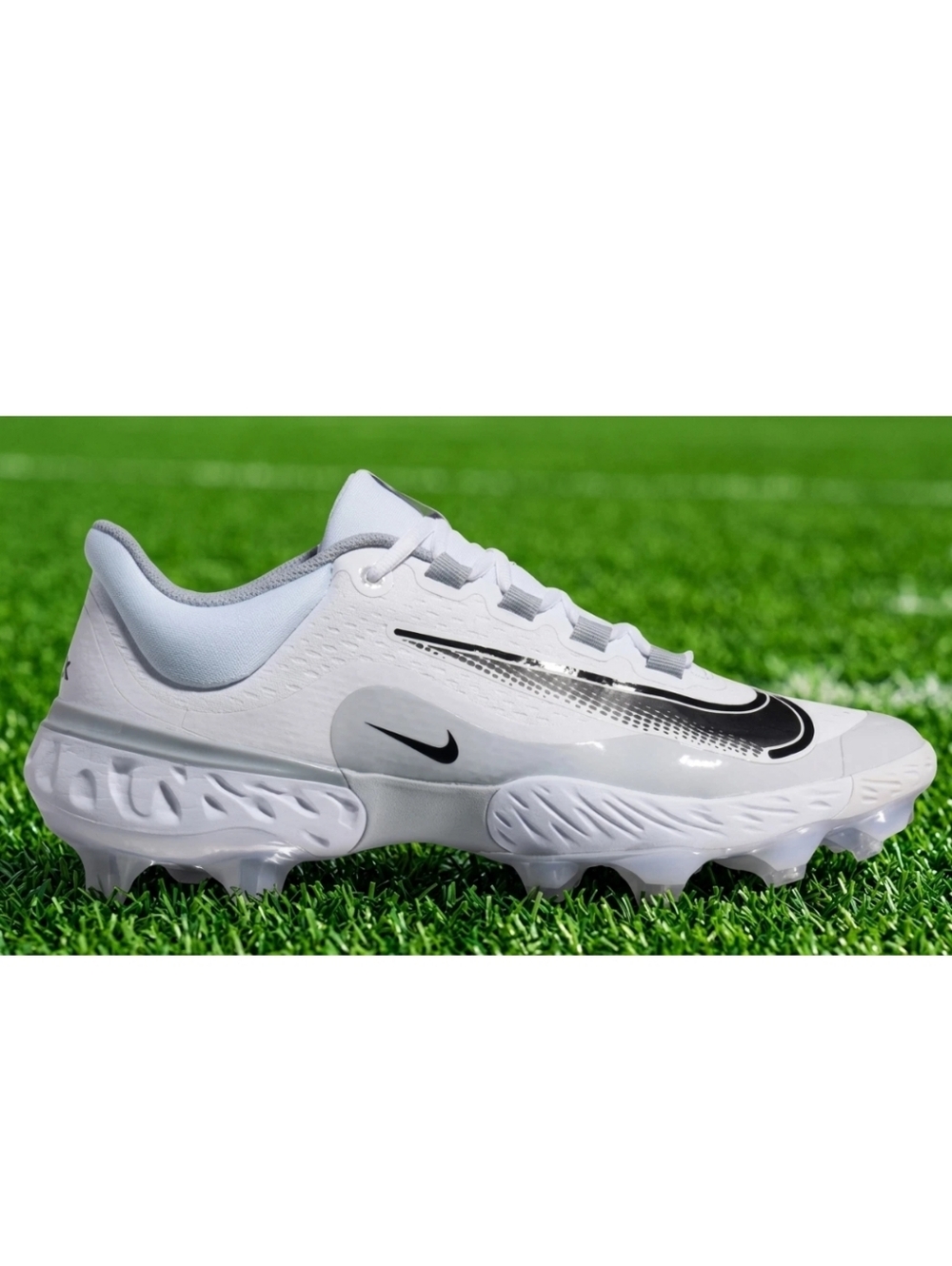 Nike Alpha Huarache Elite 4 Low MCS Baseball White/Gray